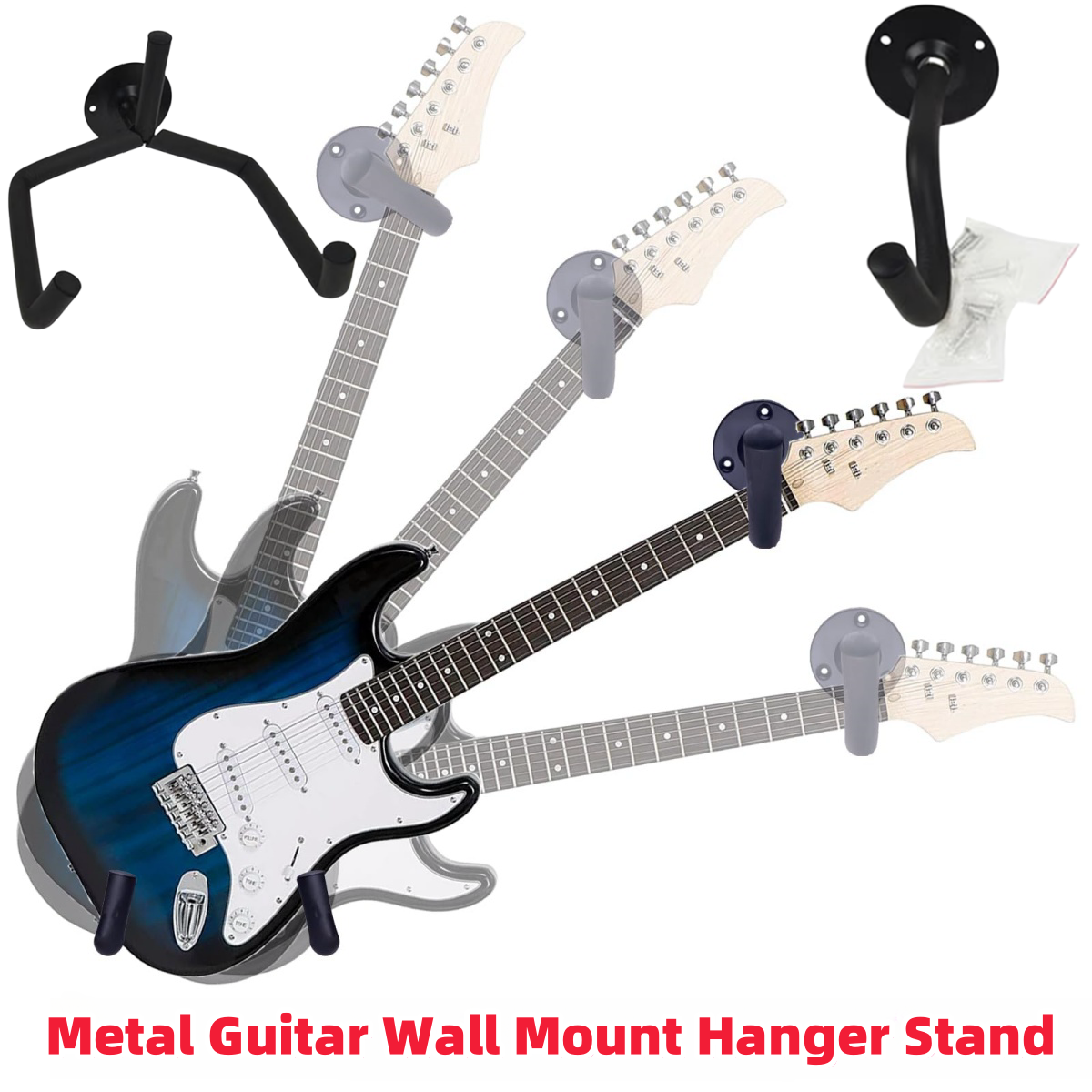 Musical Instrument Mandolin - Metal Guitar Wall Mount Hanger Stand