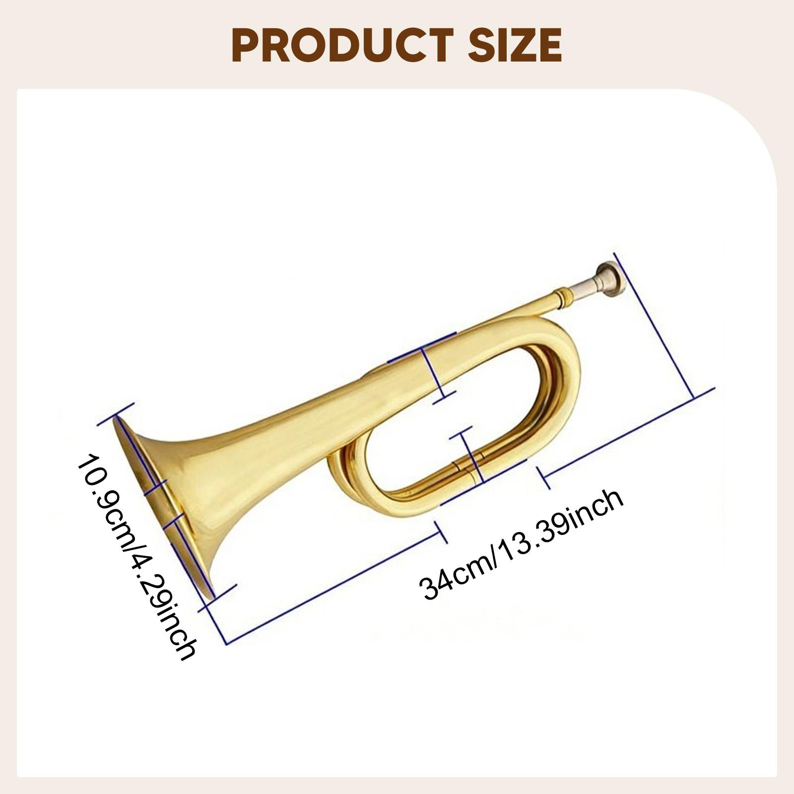 Musical Instrument Bugle - Portable Brass Bugle Trumpet Music Instrument