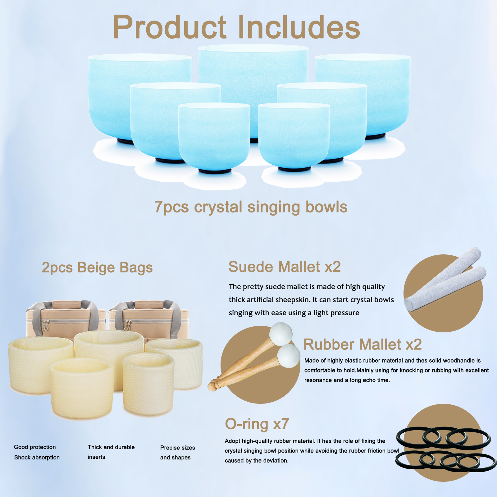 Hye-eun 7pcs CDEFGAB Blue Crys - Tibetan Singing Bowl incelemesi ve fiyatı